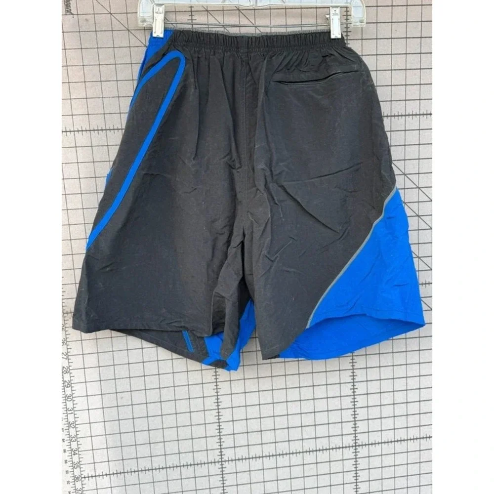 Speedo Mens Swim Trunks Royal Blue Black Graphic Large